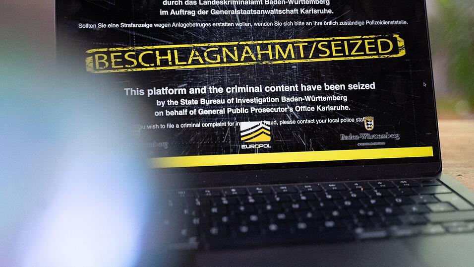 Wenn man die Adresse der beschlagnahmten Internetseiten eingibt, erscheint ein Sicherstellungsbanner der Behörden. (Archivbild)