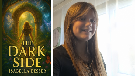 Autorin Isabella Besser mit ihrem ersten Buch „The Dark Side“.