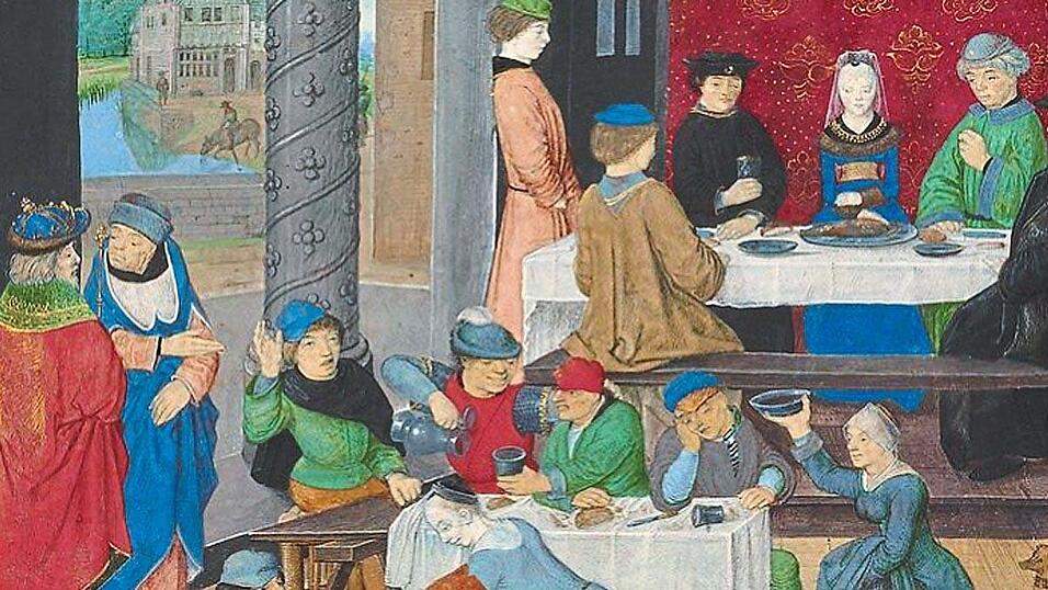 Sittlich versus ausschweifend: Darstellungen aus dem Hochmittelalter zeigen oft, wie es nicht zugehen sollte.