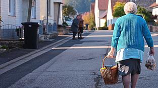 Eine ältere Dame trägt ihren Einkauf durchs Dorf. Bis 2039 könnte laut einer Prognose der Anteil der Bewohner im Landkreis Landshut, die über 60 Jahre alt sind, um 44,5 Prozent steigen. Eine ältere Dame trägt ihren Einkauf durchs Dorf. Bis 2039 könnte laut einer Prognose der Anteil der Bewohner im Landkreis Landshut, die über 60 Jahre alt sind, um 44,5 Prozent steigen.