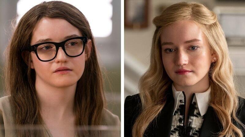 Eine Person, zwei Gesichter: Anna Delvey in ihrem ersten Leben als reiche Erbin (rechts) und die wahre Anna Sorokin im Gef&auml;ngnis, nachdem ihr Scheinleben aufgeflogen ist.