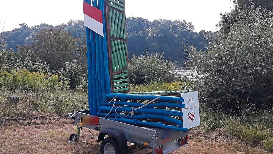 Das meterhohe 'L' von Künstler Gerhard Kadletz symbolisiert die Verbindung der Partnerstädte Landau an der Isar und Landau in der Pfalz, die blau angemalten Treibholzstämme nehmen Bezug auf die niederbayerische Isar-Stadt, die grünen 'Ranken' auf die pfälzische Wein-Stadt. Das Kunstwerk steht nun in Zeholfing an der Isar. Das meterhohe 'L' von Künstler Gerhard Kadletz symbolisiert die Verbindung der Partnerstädte Landau an der Isar und Landau in der Pfalz, die blau angemalten Treibholzstämme nehmen Bezug auf die niederbayerische Isar-Stadt, die grünen 'Ranken' auf die pfälzische Wein-Stadt. Das Kunstwerk steht nun in Zeholfing an der Isar.