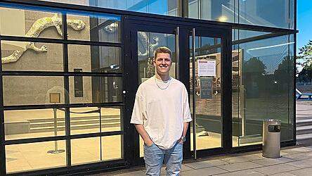 Am liebsten nimmt Moritz Ohst die Vorlesungen in Präsenz am Campus der THD wahr.