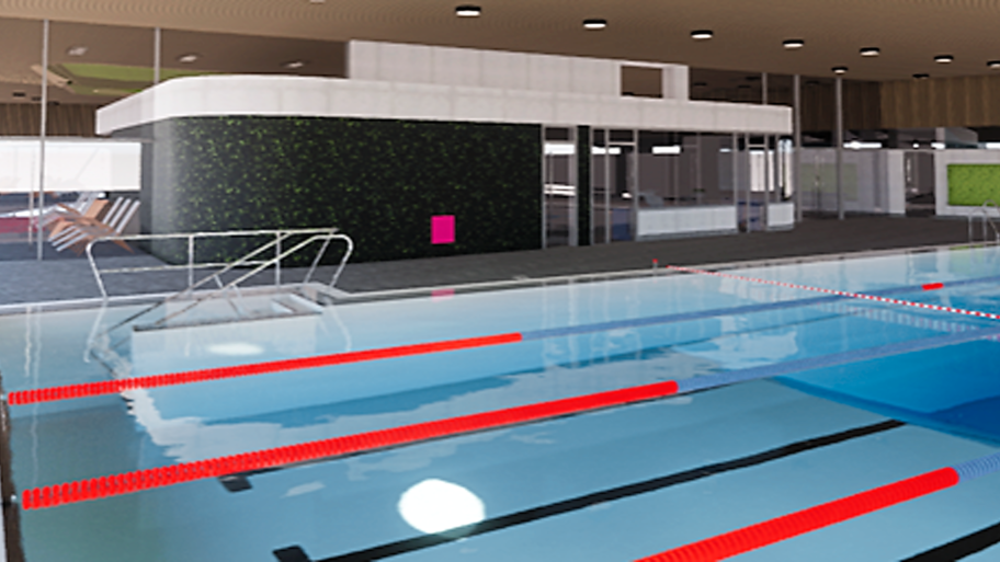 So soll das fertige Neutraublinger Hallenbad einmal aussehen.