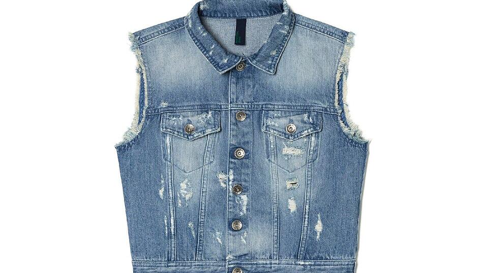 Jeansweste für Mädels, Benetton, 49,95 Euro Jeansweste für Mädels, Benetton, 49,95 Euro
