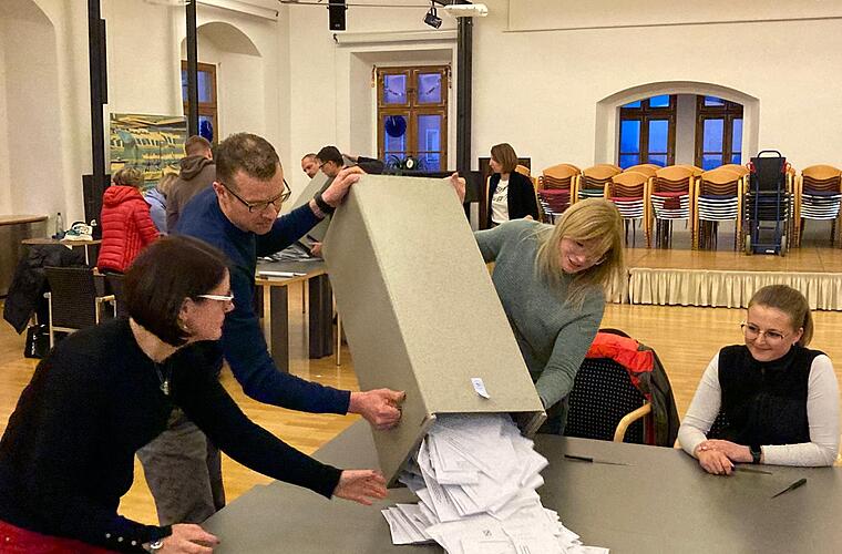 Die Auszählung beginnt. Die Auszählung beginnt.