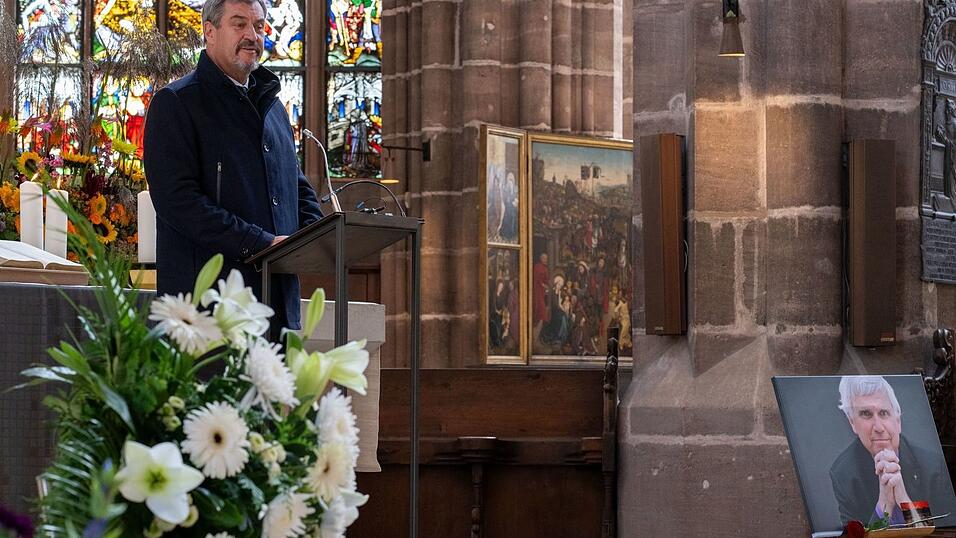 Bayerns Ministerpräsident Markus Söder hielt eine Rede.