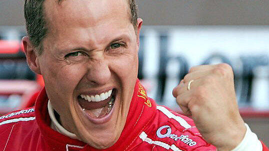 Der ber&uuml;hmte Vater: Michael Schumacher.