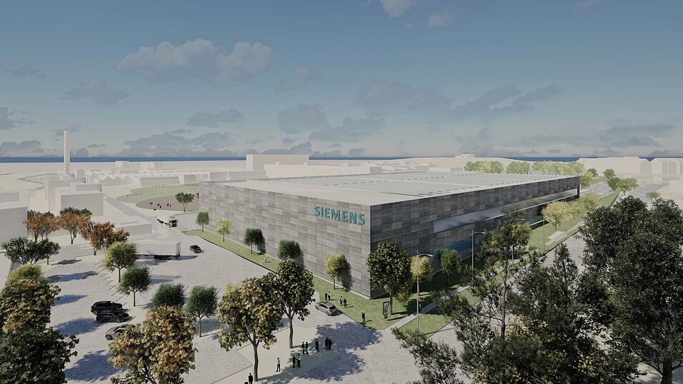 Die neue Smart Factory soll zwei Drittel des jetzigen Parkplatzes in Amberg einnehmen. Die neue Smart Factory soll zwei Drittel des jetzigen Parkplatzes in Amberg einnehmen.