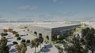 Die neue Smart Factory soll zwei Drittel des jetzigen Parkplatzes in Amberg einnehmen. Die neue Smart Factory soll zwei Drittel des jetzigen Parkplatzes in Amberg einnehmen.