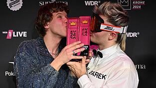 Räumten schon 2024 ab und können wieder auf eine Krone hoffen: die Musiker Zartmann und Ski Aggu.