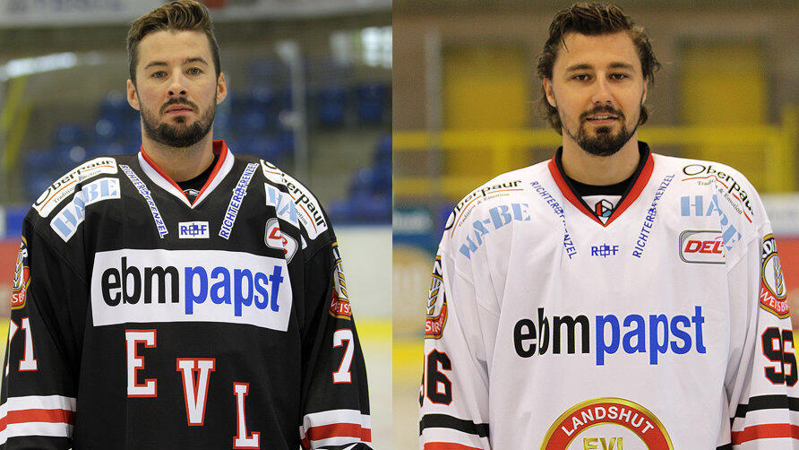 BETRETENE MIENEN: Peter Abstreiter (links) und Peter Baumgartner f&uuml;hlen sich &uuml;ber die aktuelle Lage beim EVL nur unzureichend informiert. Gleichwohl hoffen beide, dass es doch noch weitergeht. 'Die Hoffnung stirbt zuletzt', sagt Baumgartner. (Fotos: Georg Gerleigner)