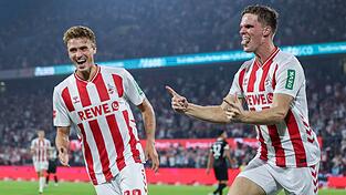 Kölns Marius Bülter bejubelt sein Tor zum 2:0.