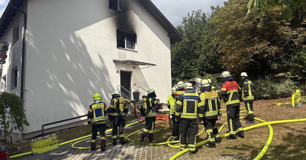 Wohnhausbrand in Rimbach: Möbel fangen Feuer