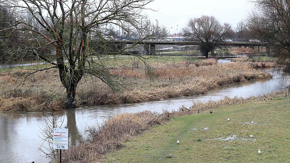 Flutmulde im Winter (Archivbild)