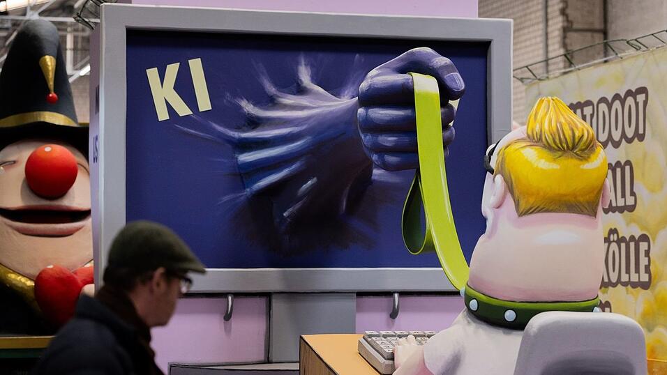 Auch die Gefahren durch KI werden im K&ouml;lner Rosenmontagszug thematisiert.