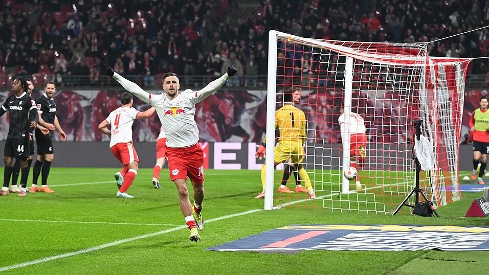 Champions-League-Aspirant RB Leipzig jubelt &uuml;ber den Heimsieg gegen den SC Freiburg.