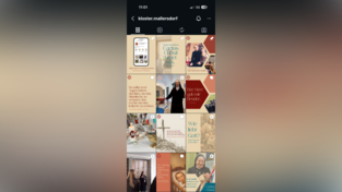 Die Startseite des Instagram-Kanals