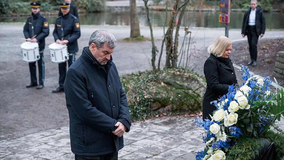 Söder und Faeser besuchten den Tatort.