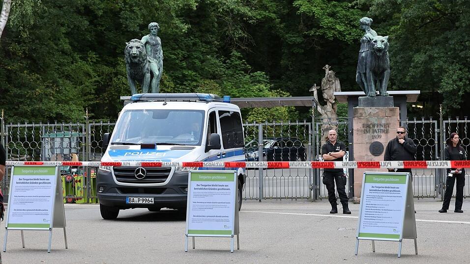 Am 29. Juli 2025 blieb der Tiergarten f&uuml;r Besucherinnen und Besucher geschlossen. Die Polizei sicherte den Eingang zus&auml;tzlich. (Archivbild)