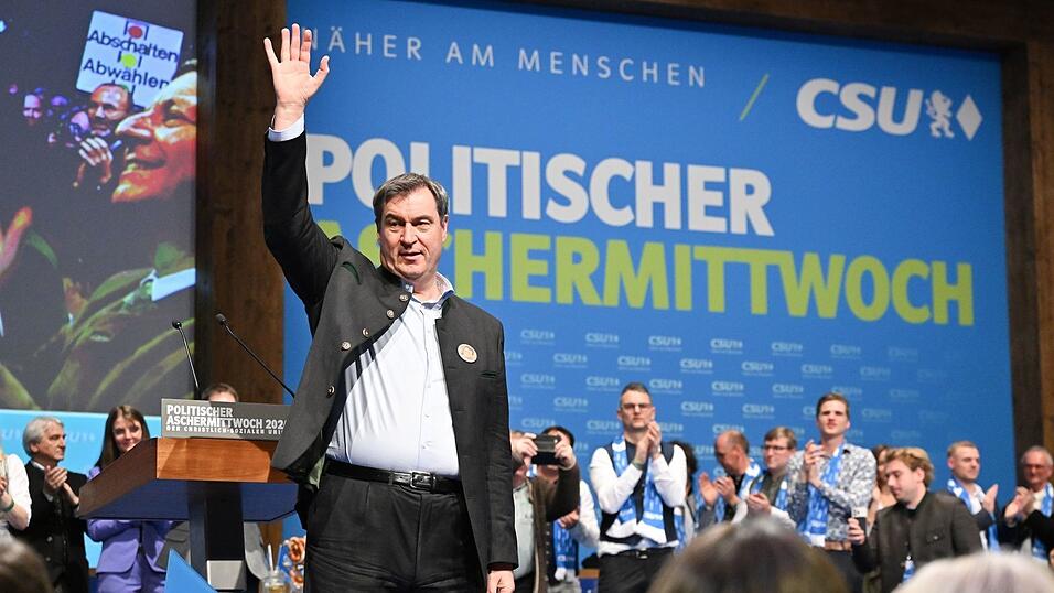 Trotz Eile bei den Sondierungsgesprächen hält die CSU am Auftritt von Parteichef Markus Söder fest. (Archivbild) Trotz Eile bei den Sondierungsgesprächen hält die CSU am Auftritt von Parteichef Markus Söder fest. (Archivbild)
