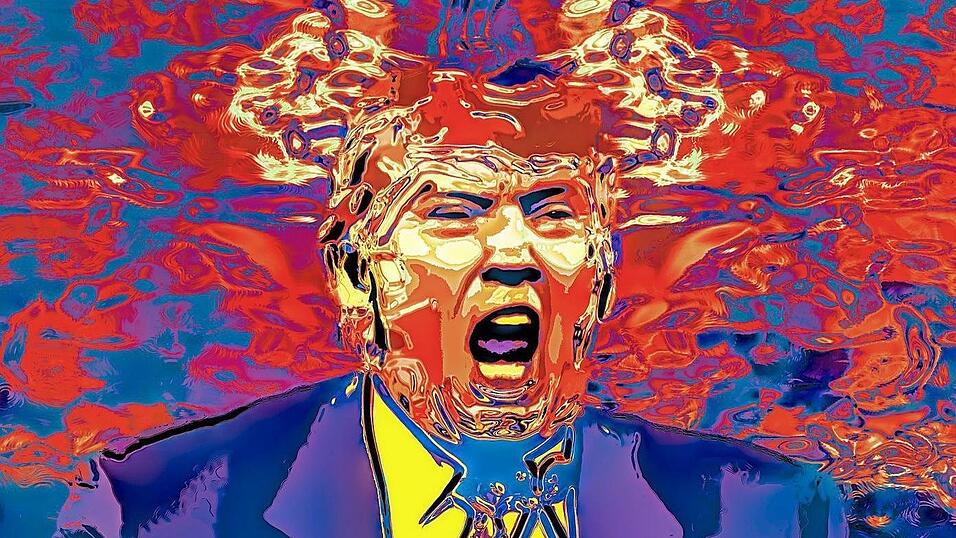 Als Motiv für ihre Fotocollagen verwendet Tanja Federl gerne auch Politiker wie Donald Trump. Als Motiv für ihre Fotocollagen verwendet Tanja Federl gerne auch Politiker wie Donald Trump.