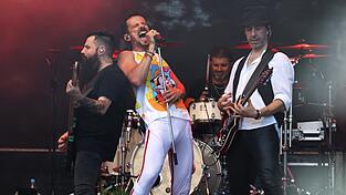 Die italienische Queen-Tribute-Combo &bdquo;The Vipers&ldquo; (v. l.): Mitia Maccaferri, Beppe Maggioni, Roby Previtali und Luca Rossi.