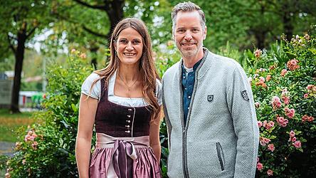 Susanne Seehofer und Christian Dürr zur zweiten Wiesn-Woche in München.