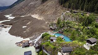 Ein Bergsturz zerstörte Ende Mai große Teile des Dorfes Blatten im Schweizer Kanton Wallis. (Archivbild)