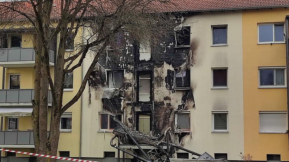Die Fassade des Hauses wurde erheblich besch&auml;digt.
