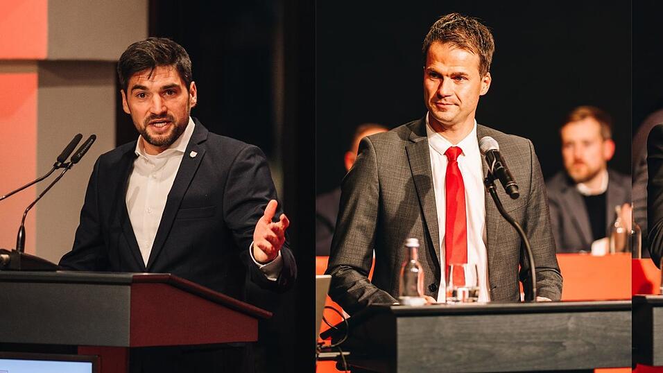 Oliver Hein (l.), der das Amt erst vor einem Jahr &uuml;bernommen hatte, ist nicht l&auml;nger Vorstandsvorsitzer des SSV Jahn. Philipp Hausner (r.) verl&auml;ngert derweil seinen Vertrag als Gesch&auml;ftsf&uuml;hrer.