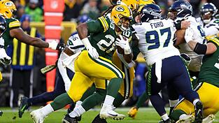 Nur schwer zu stoppen: Packers-Runningback A.J. Dillon.