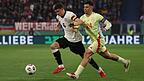 Volle Kraft voraus: Eric Martel (l., hier bei einem Testspiel gegen den Spanier Gabri Veiga, der in diesem Sommer für 15 Millionen Euro zum FC Porto wechselt) hat sich viel vorgenommen für die U 21-EM. Volle Kraft voraus: Eric Martel (l., hier bei einem Testspiel gegen den Spanier Gabri Veiga, der in diesem Sommer für 15 Millionen Euro zum FC Porto wechselt) hat sich viel vorgenommen für die U 21-EM.