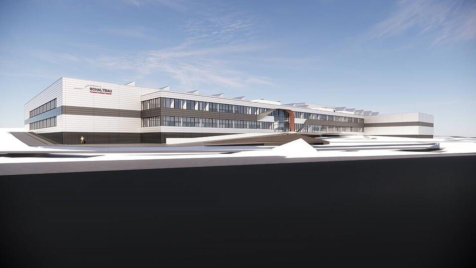 So soll die Fassade des künftigen Schaltbau-Werks an der Bundesstraße 388 bei Velden aussehen. So soll die Fassade des künftigen Schaltbau-Werks an der Bundesstraße 388 bei Velden aussehen.