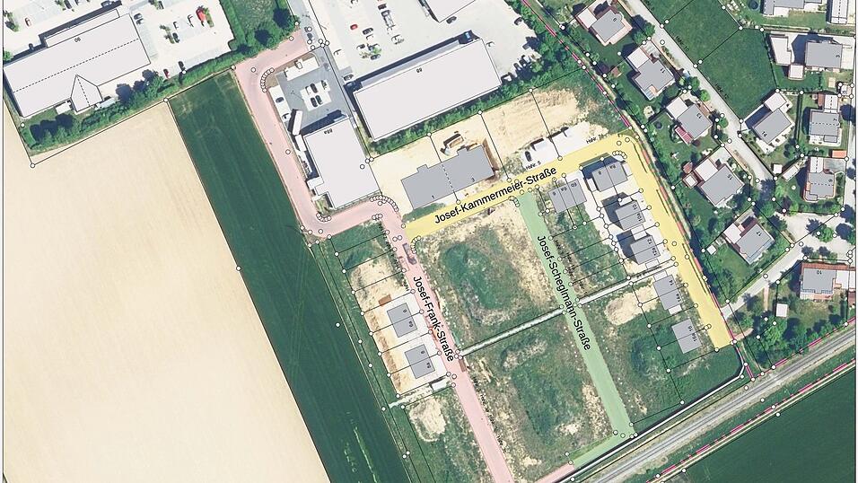 So verlaufen die neuen Stra&szlig;en im Baugebiet