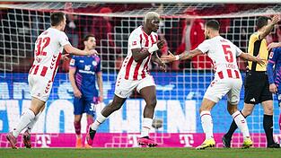 K&ouml;lns Ragnar Ache traf gegen Mainz doppelt.