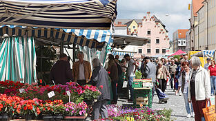 Immer freitags herrscht reges Treiben auf dem Wochenmarkt. Immer freitags herrscht reges Treiben auf dem Wochenmarkt.