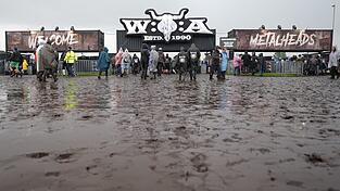 Dauerregen hat am Mittwoch dem Areal des Wacken Open Air arg zugesetzt.