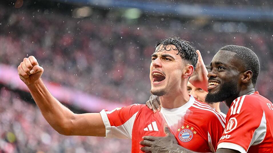 Bejubelt den Treffer zur F&uuml;hrung: Bayern-Profi Aleksandar Pavlovic.