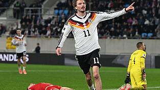 Nick Woltemades Doppelpack rettet die DFB-Elf vor einer Blamage in Luxemburg. Nick Woltemades Doppelpack rettet die DFB-Elf vor einer Blamage in Luxemburg.