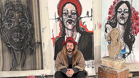 Simon Dorfner zeigt in der Ausstellung 'En face' seine ausdrucksstarken Portraits.