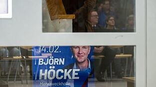 Die AfD bewirbt einen H&ouml;cke-Auftritt.