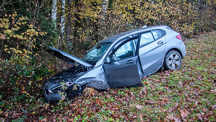 Das Auto kam rund 30 Meter von der Straße entfernt zum Stehen.