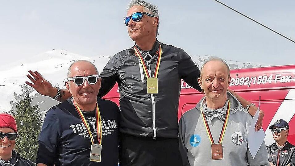 Heinz Feldmeier (rechts) holte im Slalom Bronze bei der deutschen Meisterschaft der Senioren Heinz Feldmeier (rechts) holte im Slalom Bronze bei der deutschen Meisterschaft der Senioren