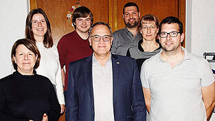 Das Führungsteam der Vereinigung Aktiver Wähler. Von links: Ulrike Riedel-Waas, Sandra Heuberger, Florian Eigenstetter, Harald Dietlmeier, Simon Seidl, Sonia Rothe und Andreas Fürst.