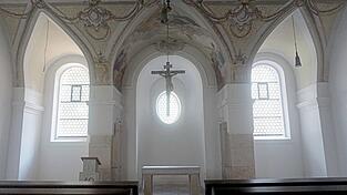 Blick auf den Altar der Ramwoldkrypta.
