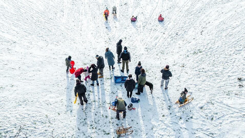 Der Schnee sorgte f&uuml;r Rodelvergn&uuml;gen.