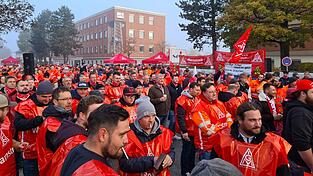 Warnstreik bei der SPIE-SAG in Ergolding Warnstreik bei der SPIE-SAG in Ergolding