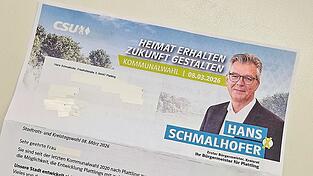 Die personalisierte Wahlwerbung des Plattlinger B&uuml;rgermeisters Hans Schmalhofer sorgt f&uuml;r Zunder in Plattling.