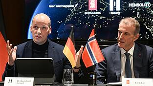 Haben ehrgeizige Pläne im All: Die Chefs von Helsing und Kongsberg. Haben ehrgeizige Pläne im All: Die Chefs von Helsing und Kongsberg.